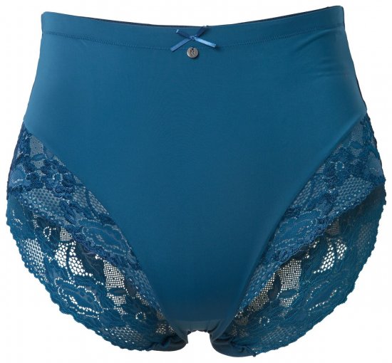 Ulla Popken 809385 Shaping-Slip mit Spitze Petrol - Shapewear - 