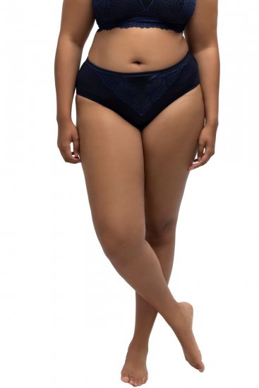 Ulla Popken 811602 Slips mit Spitze Dunkelblau - Slips - 