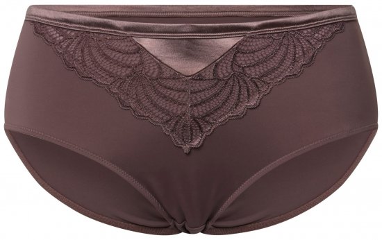 Ulla Popken 811602 Slips mit Spitze Braun - Slips - 