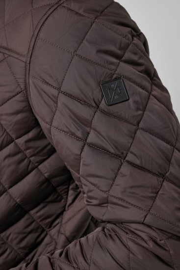 JP1880 811805 Steppjacke mit Cordkragen Schwarzbraun - Herren jacken - Herren Jacken in großen Größen