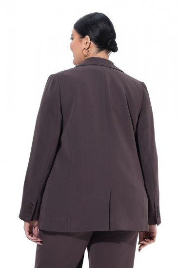 Ulla Popken 811944 Klassischer Blazer Mahagonibraun - Blazer - Blazer für Frauen in Großgrößen