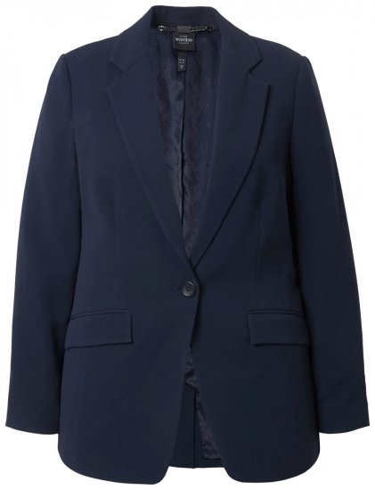 Ulla Popken 811944 Klassischer Blazer Dunkelblau - Blazer - Blazer für Frauen in Großgrößen