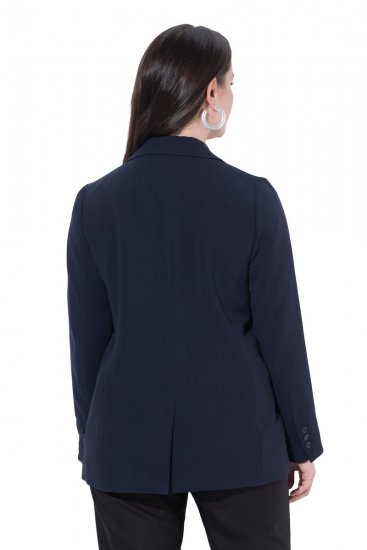 Ulla Popken 811944 Klassischer Blazer Dunkelblau - Blazer - Blazer für Frauen in Großgrößen