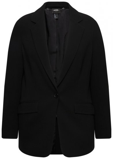 Ulla Popken 811944 Klassischer Blazer Schwarz - Blazer - Blazer für Frauen in Großgrößen