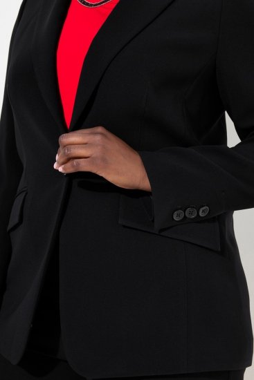 Ulla Popken 811944 Klassischer Blazer Schwarz - Blazer - Blazer für Frauen in Großgrößen