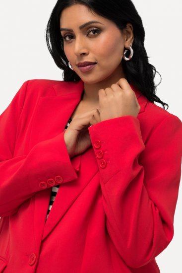 Ulla Popken 811944 Klassischer Blazer Rot - Blazer - Blazer für Frauen in Großgrößen