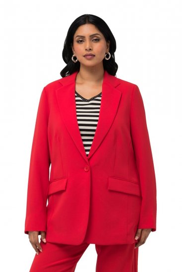 Ulla Popken 811944 Klassischer Blazer Rot - Blazer - Blazer für Frauen in Großgrößen