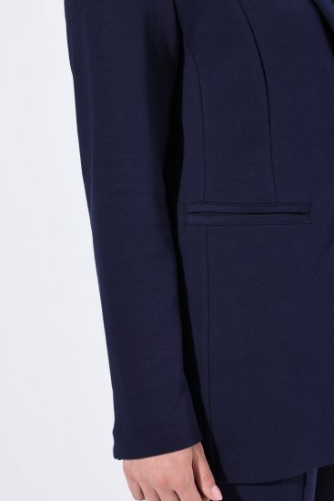 Ulla Popken 812754 Jerseyblazer aus Punto di Roma Dunkelblau - Blazer - Blazer für Frauen in Großgrößen