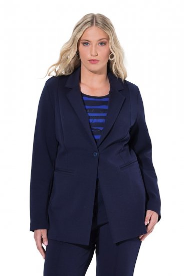 Ulla Popken 812754 Jerseyblazer aus Punto di Roma Dunkelblau - Blazer - Blazer für Frauen in Großgrößen