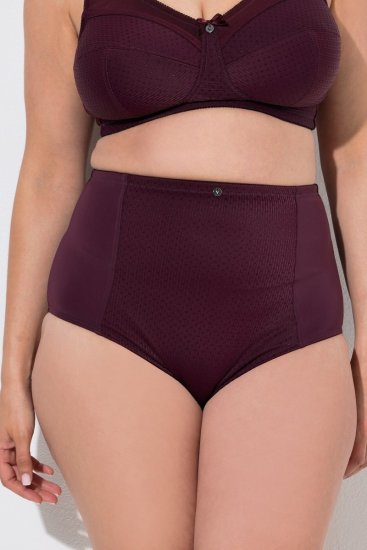 Ulla Popken 813137 Shaping-Slip mit hoher Taille Weinrot - Shapewear - 