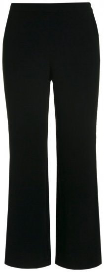 Ulla Popken 813306 Weite Anzughose mit Gummibund Schwarz - Stoffhosen - Weite Stoffhosen für Damen