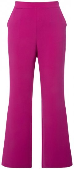 Ulla Popken 813306 Weite Anzughose mit Gummibund Magenta - Stoffhosen - Weite Stoffhosen für Damen