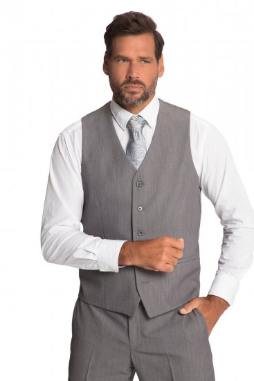 JP1880 Keos Flexnamic Anzugweste Stahlgrau - Herrenanzüge und -blazer - Herrenanzüge und -blazer in großen Größen