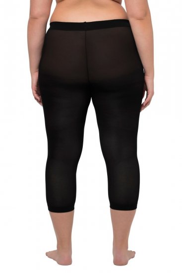 Ulla Popken 815580 3/4-Strumpfleggings mit Oberschenkelschutz 80 den Schwarz - Strumpfhosen & Socken - 