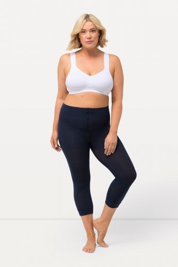 Ulla Popken 815580 3/4-Strumpfleggings mit Oberschenkelschutz 80 den Dunkelblau - Strumpfhosen & Socken - 