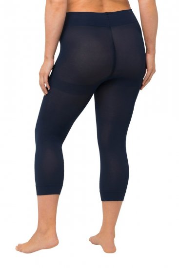Ulla Popken 815580 3/4-Strumpfleggings mit Oberschenkelschutz 80 den Dunkelblau - Strumpfhosen & Socken - 