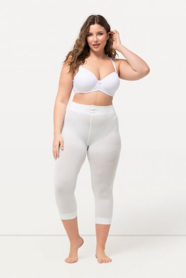 Ulla Popken 815580 3/4-Strumpfleggings mit Oberschenkelschutz 80 den Weiß - Strumpfhosen & Socken - 