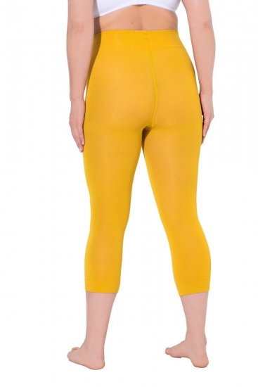 Ulla Popken 815580 3/4-Strumpfleggings mit Oberschenkelschutz 80 den Senfgelb - Strumpfhosen & Socken - 