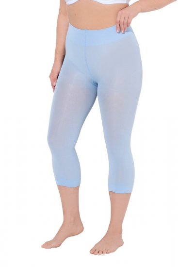 Ulla Popken 815580 3/4-Strumpfleggings mit Oberschenkelschutz 80 den Hellblau - Strumpfhosen & Socken - 