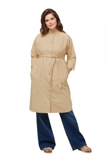 Ulla Popken 816283 Hemdblusenkleid Hellgrün - Kleider - Kleider für jede Größe