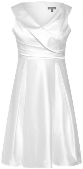 Ulla Popken 817135 Abendkleid Wollweiß - Abendkleider - Abendkleider für Damen in großen Größen