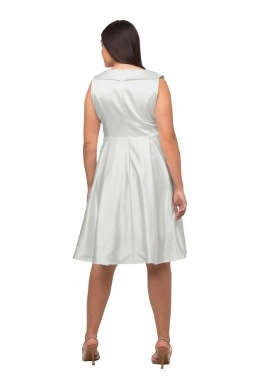 Ulla Popken 817135 Abendkleid Wollweiß - Abendkleider - Abendkleider für Damen in großen Größen