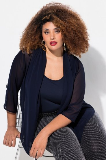 Ulla Popken 817211 Jacke Dunkelblau - Jacken - Große Jacken für Damen