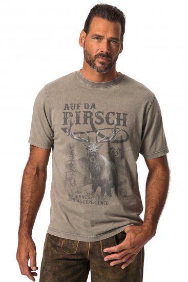 JP1880 Comfortable Fit Vintage Look T-Shirt Ash Gray - Herren-T-Shirts - Herren-T-Shirts in großen Größen