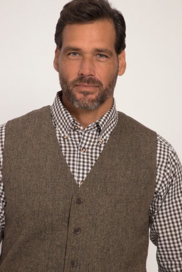 JP1880 Vest Tweed Wool Blend Traditional Light Brown - Herrenanzüge und -blazer - Herrenanzüge und -blazer in großen Größen