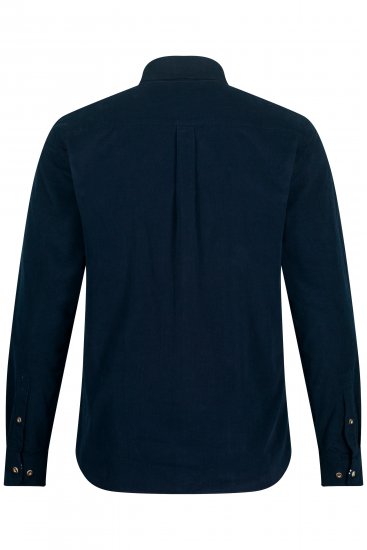 JP1880 Modern Fit Buttoned Collar Cotton Shirt Navy Blue - Herrenhemden - Herrenhemden in großen Größen