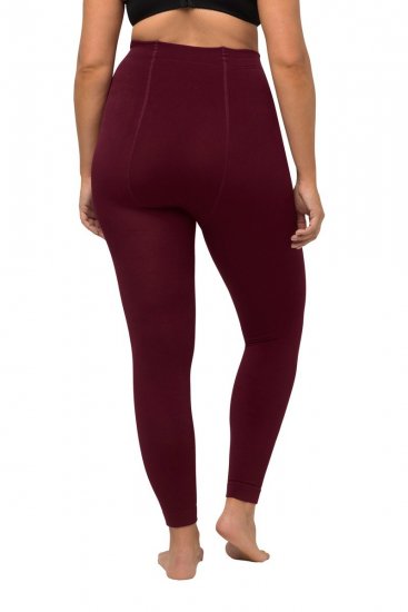 Ulla Popken 819652 Wärmende Strumpfleggings Weinrot - Strumpfhosen & Socken - 