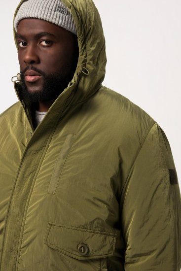 STHUGE Bomber Jacket With Hood Green - Herren jacken - Herren Jacken in großen Größen