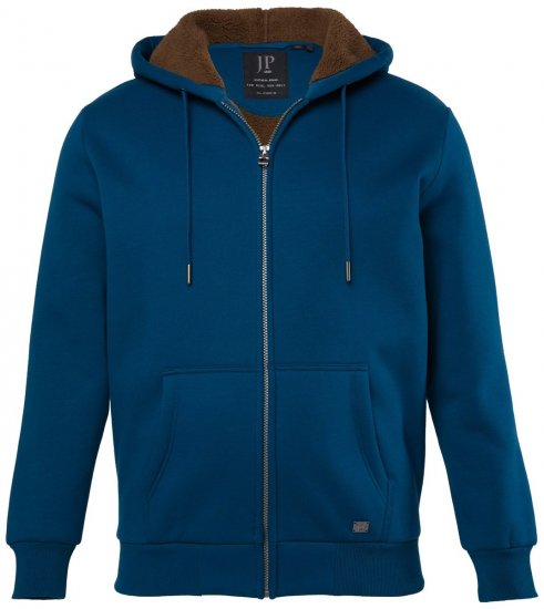 JP1880 820464 Kapuzenjacke mit Teddyfutter Tintenblau TALL - TALL sweatshirts - TALL Sweatshirts mit Extralänge
