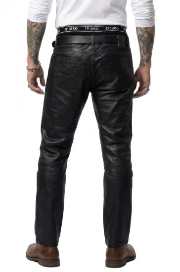 JP1880 Leather Pants Regular Fit Finest Lamb Nappa Black - Herren-jeans & -hosen - Herren-Jeans & -Hosen in großen Größen