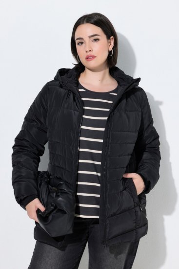Ulla Popken 820889 Steppmantel Schwarz - Mäntel - Große Größen: Mäntel für Damen