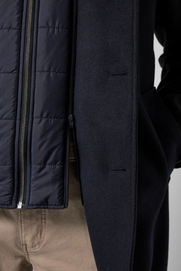 JP1880 821066 Gesteppt Wollmantel Marineblau - Herren jacken - Herren Jacken in großen Größen