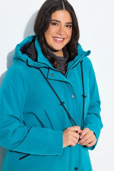 Ulla Popken 821495 Funktionsmantel Türkis - Mäntel - Große Größen: Mäntel für Damen