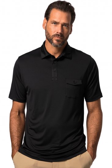 JP1880 Jay-Pi Flexnamic QuickDry Piqué Golf Polo Shirt Black - Sportbekleidung & outdoor - Sportbekleidung in große größen für herren