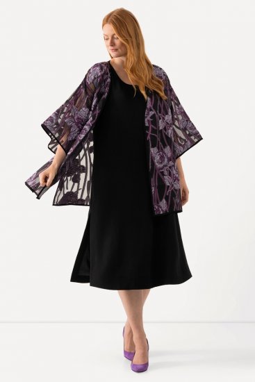 Ulla Popken 823276 Ärmelloses Kleid Schwarz - Maxikleider - Große Größen: Lange Maxikleider