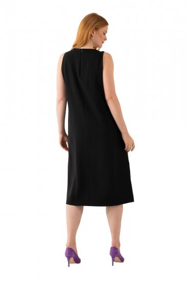 Ulla Popken 823276 Ärmelloses Kleid Schwarz - Maxikleider - Große Größen: Lange Maxikleider