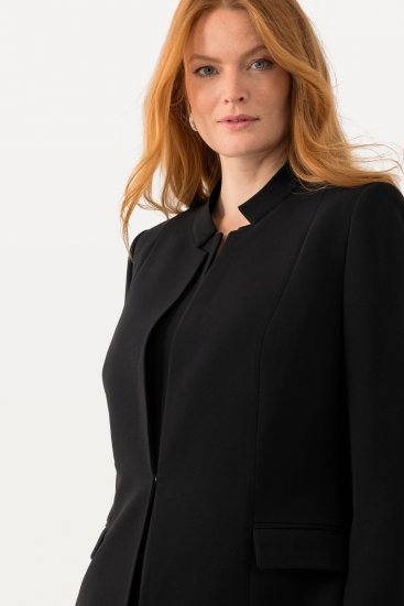 Ulla Popken 823318 Blazer mit Stehkragen Schwarz - Blazer - Blazer für Frauen in Großgrößen