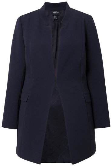 Ulla Popken 823318 Blazer mit Stehkragen Dunkelblau - Blazer - Blazer für Frauen in Großgrößen