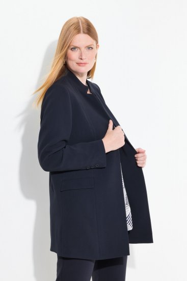 Ulla Popken 823318 Blazer mit Stehkragen Dunkelblau - Blazer - Blazer für Frauen in Großgrößen