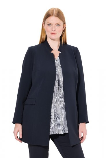 Ulla Popken 823318 Blazer mit Stehkragen Dunkelblau - Blazer - Blazer für Frauen in Großgrößen