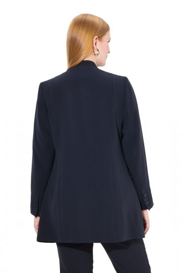Ulla Popken 823318 Blazer mit Stehkragen Dunkelblau - Blazer - Blazer für Frauen in Großgrößen