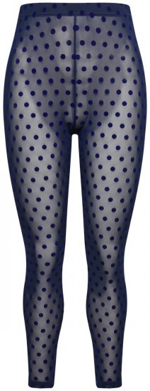 Ulla Popken 823383 Gepunktete Strumpfleggings Dunkelblau - Strumpfhosen & Socken - 