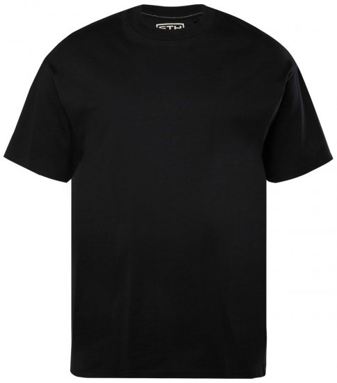 STHUGE 824720 Oversize T-Shirt Schwarz - Herren-T-Shirts - Herren-T-Shirts in großen Größen