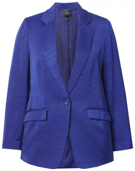 Ulla Popken 826161 Strukturblazer mit Pattentaschen Dunkelblau - Blazer - Blazer für Frauen in Großgrößen