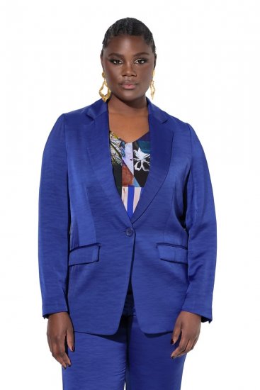 Ulla Popken 826161 Strukturblazer mit Pattentaschen Dunkelblau - Blazer - Blazer für Frauen in Großgrößen
