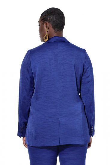 Ulla Popken 826161 Strukturblazer mit Pattentaschen Dunkelblau - Blazer - Blazer für Frauen in Großgrößen